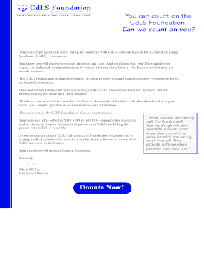 CdLS Foundation Donation Form