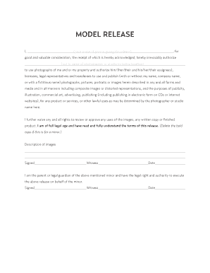 Model Release Form
