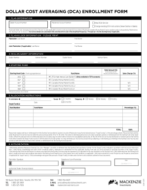 Mackenzie Dollar Cost Averaging Enrollment Form