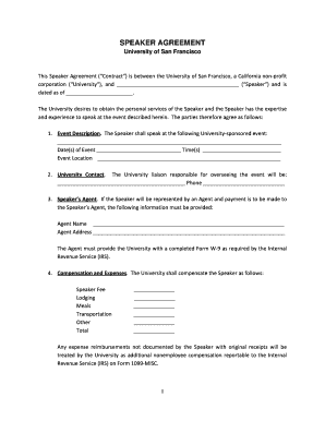 Speaker Agreement