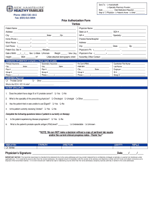 Vantas Prior Authorization Form