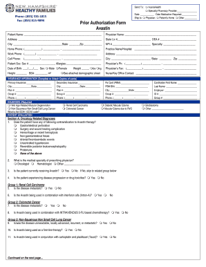 Avastin Prior Authorization Form