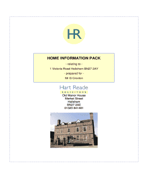 Home Information Pack Index