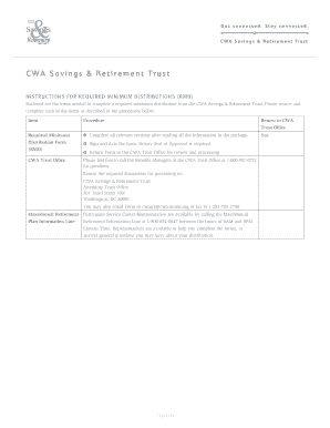 CWA Savings & Retirement Trust RMD Form
