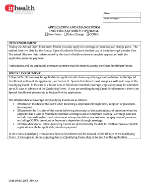 Health Insurance Application Form