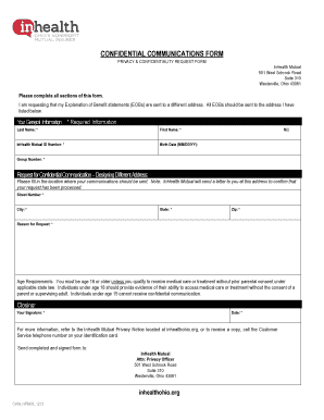 InHealth Mutual Privacy Request Form