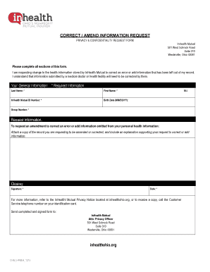 Privacy Confidentiality Request Form