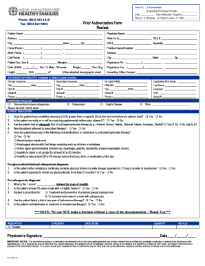 Prior Authorization Form for Reclast