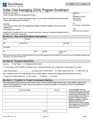 Dollar Cost Averaging Program Enrollment Form
