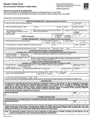 Cigna Medical Claim Form