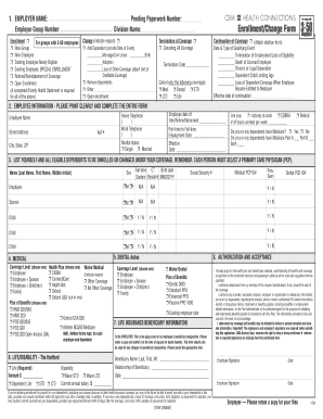 Employee Health Insurance Enrollment Form