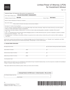 Limited Power of Attorney for Investment Advisor