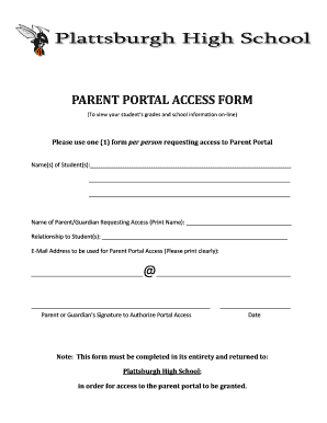 Parent Portal Access Form