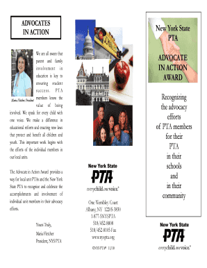 PTA Advocate in Action Award Application