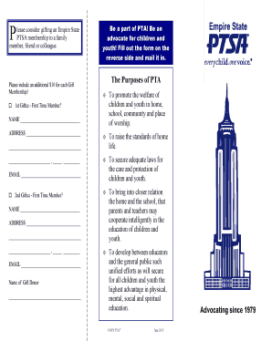 Empire State PTSA Membership Form