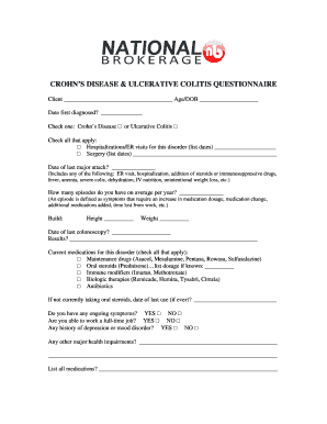 Crohn's Disease and Ulcerative Colitis Questionnaire