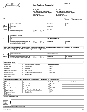 John Hancock Life Insurance Application