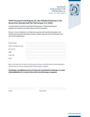 SEPA-Einzugsermächtigung für den Mitgliedsbeitrag