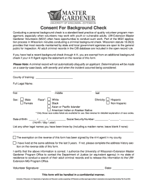 Consent For Background Check