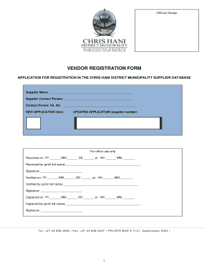 Vendor Registration Form