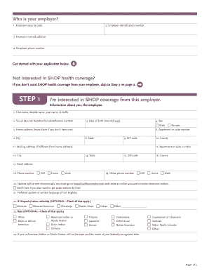 SHOP Health Coverage Application
