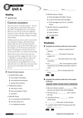 Unit 4 Progress Test