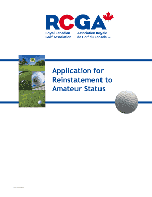 Application for Reinstatement to Amateur Status