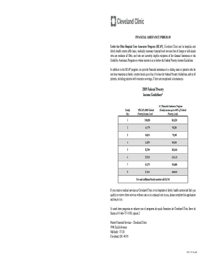 Cleveland Clinic Financial Assistance Application Form