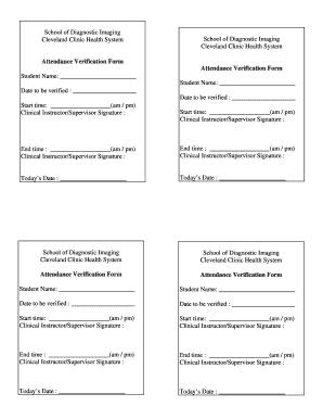 Attendance Verification Form