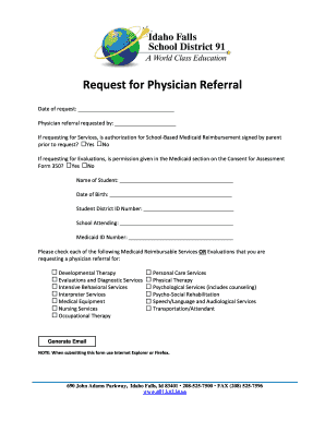 Request for Physician Referral