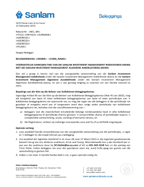 Sanlam Investment Fund Merger Notice