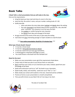 Book Talk Presentation Template