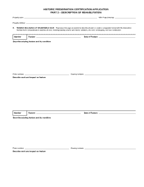 Historic Preservation Certification Application