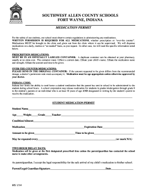Student Medication Permit