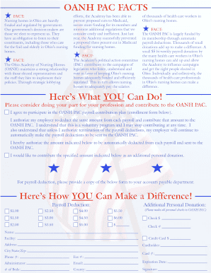 OANH PAC Payroll Contribution Form
