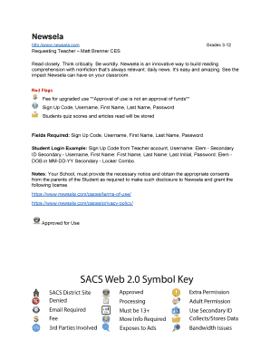 Newsela Student Registration Form
