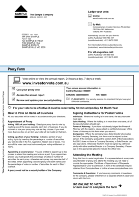 Proxy Voting Form