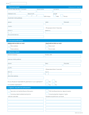 Governance Institute of Australia Membership Application 2016