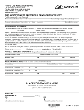 Authorization for Electronic Funds Transfer