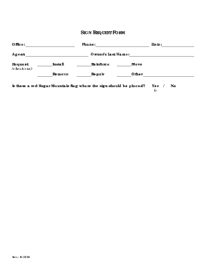 Sign Request Form