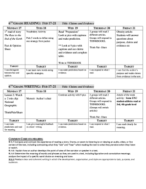 Claims and Evidence Lesson Plan