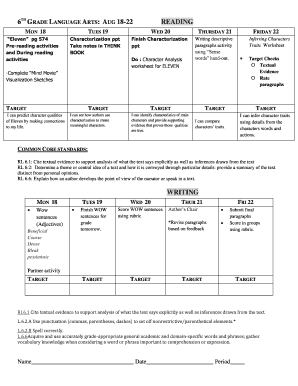 Sixth Grade Language Arts Reading Worksheets