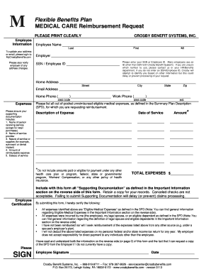Medical Care Reimbursement Request Form