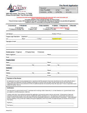 Fire Permit Application