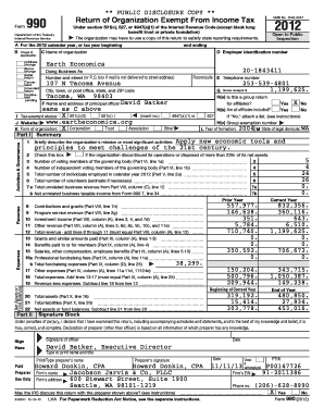 IRS Form 990 2012