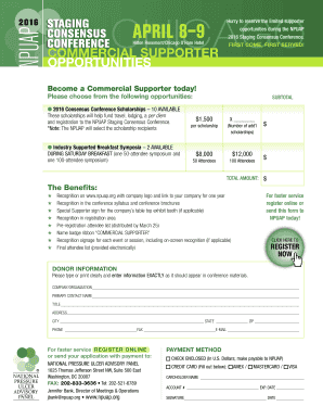 NPUAP 2016 Exhibitor and Commercial Supporter Prospectus