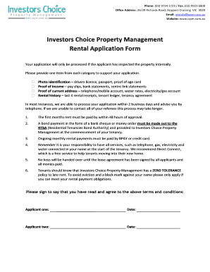 Rental Application Form