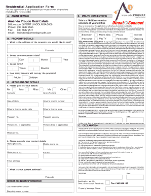 Residential Rental Application Form