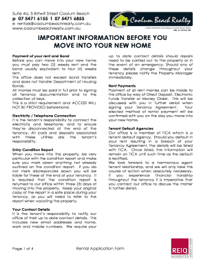 Residential Tenancy Application Form