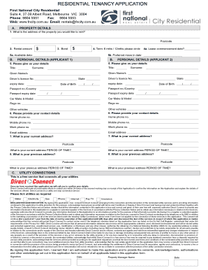Residential Tenancy Application